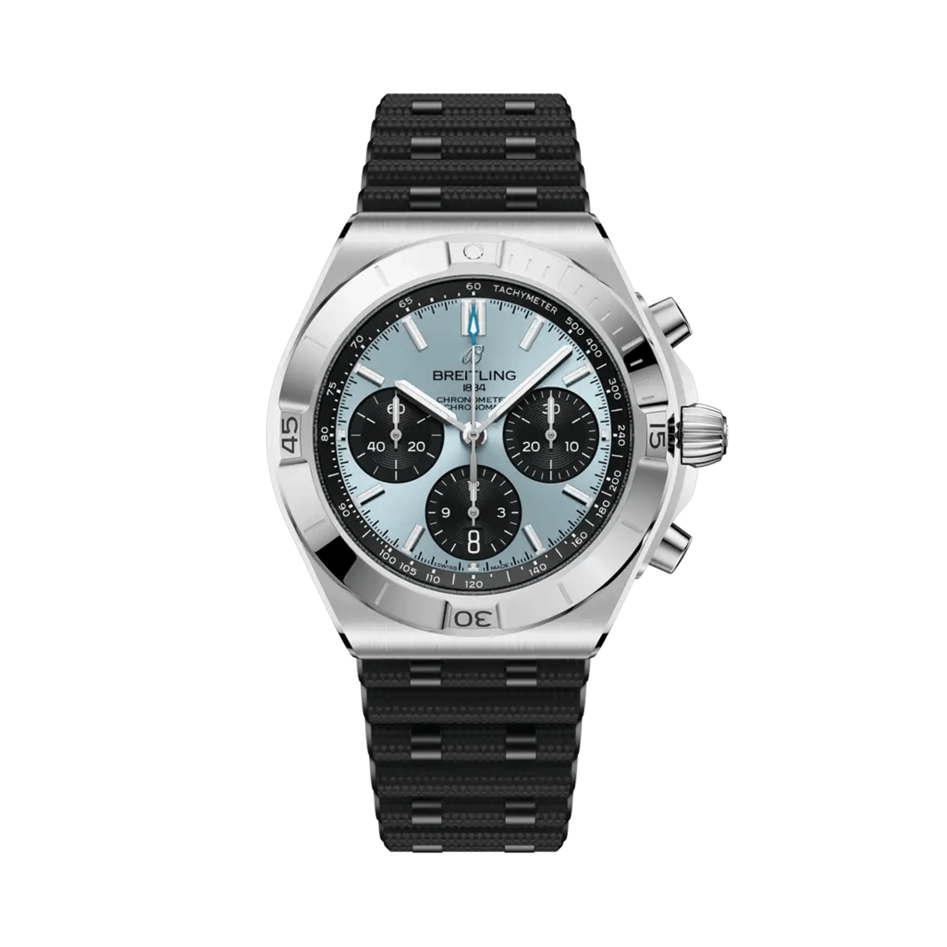 Breitling PB0158101C1S1 : Chronomat B01 42 Stainless Steel - Platinum / Ice Blue / Rubber