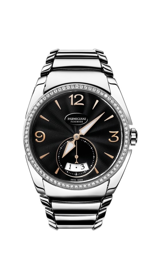 Parmigiani Fleurier PFC273-0061400-B00002 : Tonda Metropolitaine Stainless Steel / Black / Diamond / Bracelet