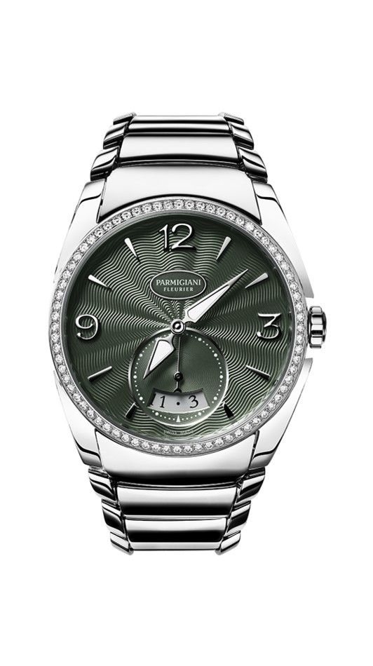 Parmigiani Fleurier PFC273-0065600-B00002 : Tonda Metropolitaine Stainless Steel / Green / Diamond / Bracelet