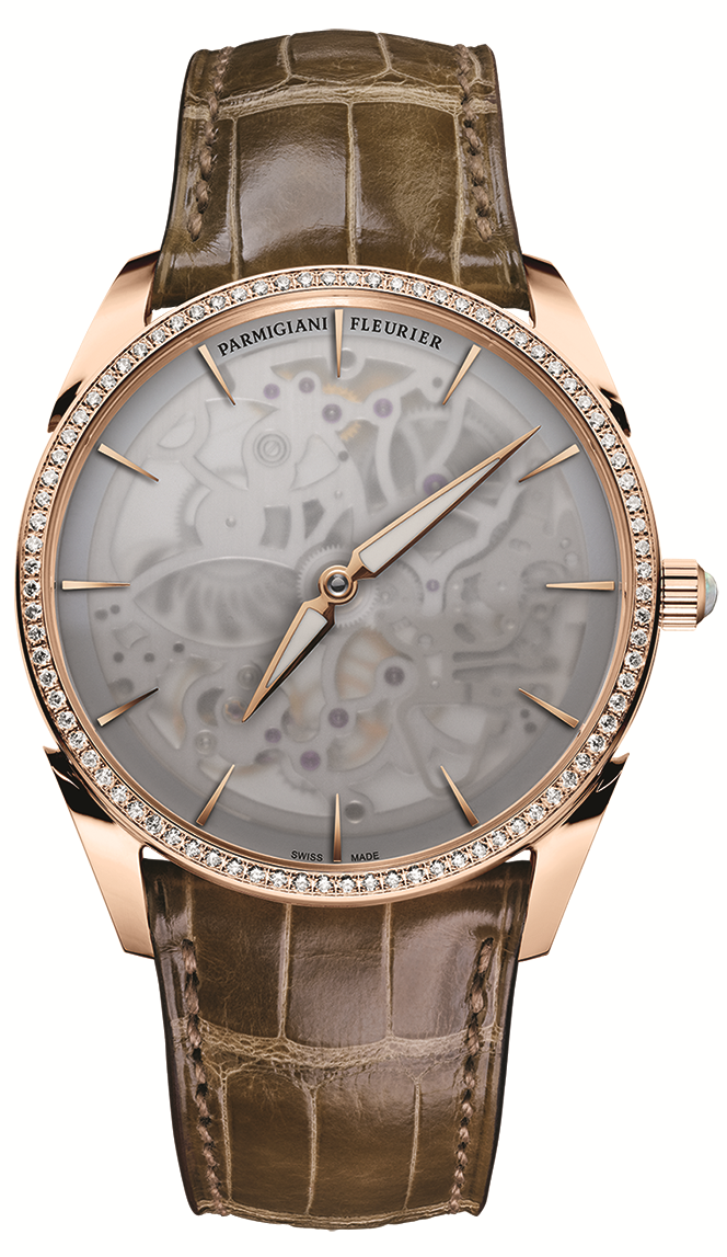 Parmigiani Fleurier PFC280-1060100-HA3921 : Tonda 1950 Squelette Rose Gold / Milky Sapphire / Diamond