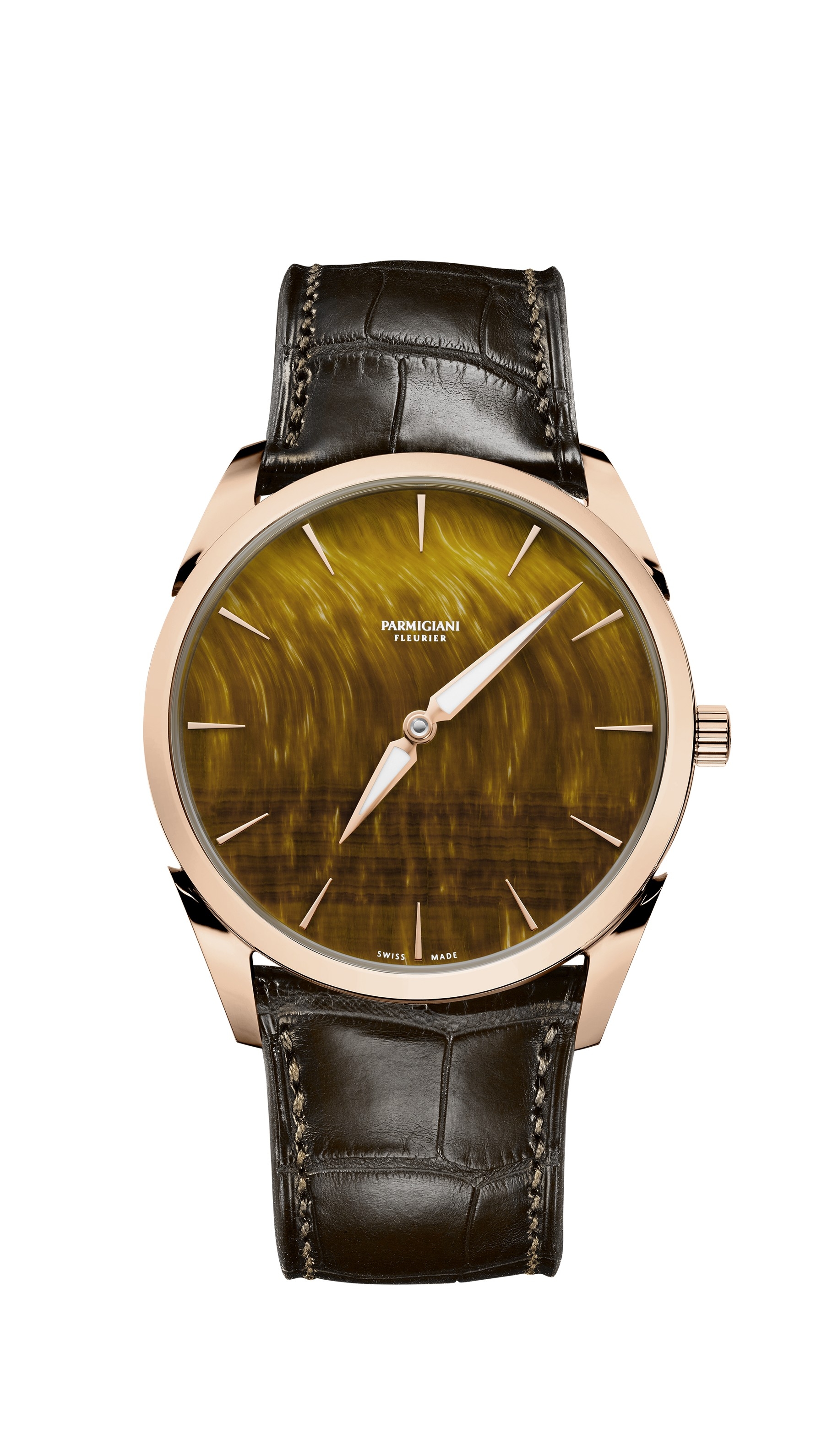 Parmigiani Fleurier PFS288-1001300-HA1241 : Tonda 1950 Rose Gold / Tiger's Eye / Alligator