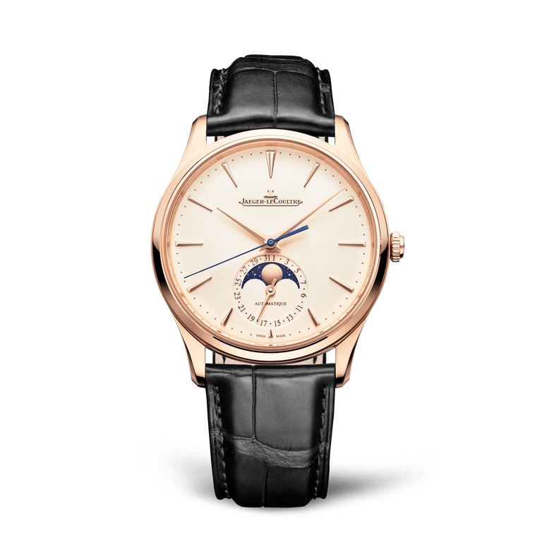 Jaeger-LeCoultre Q1362511 : Master Ultra Thin Moon Pink Gold / Eggshell / Alligator
