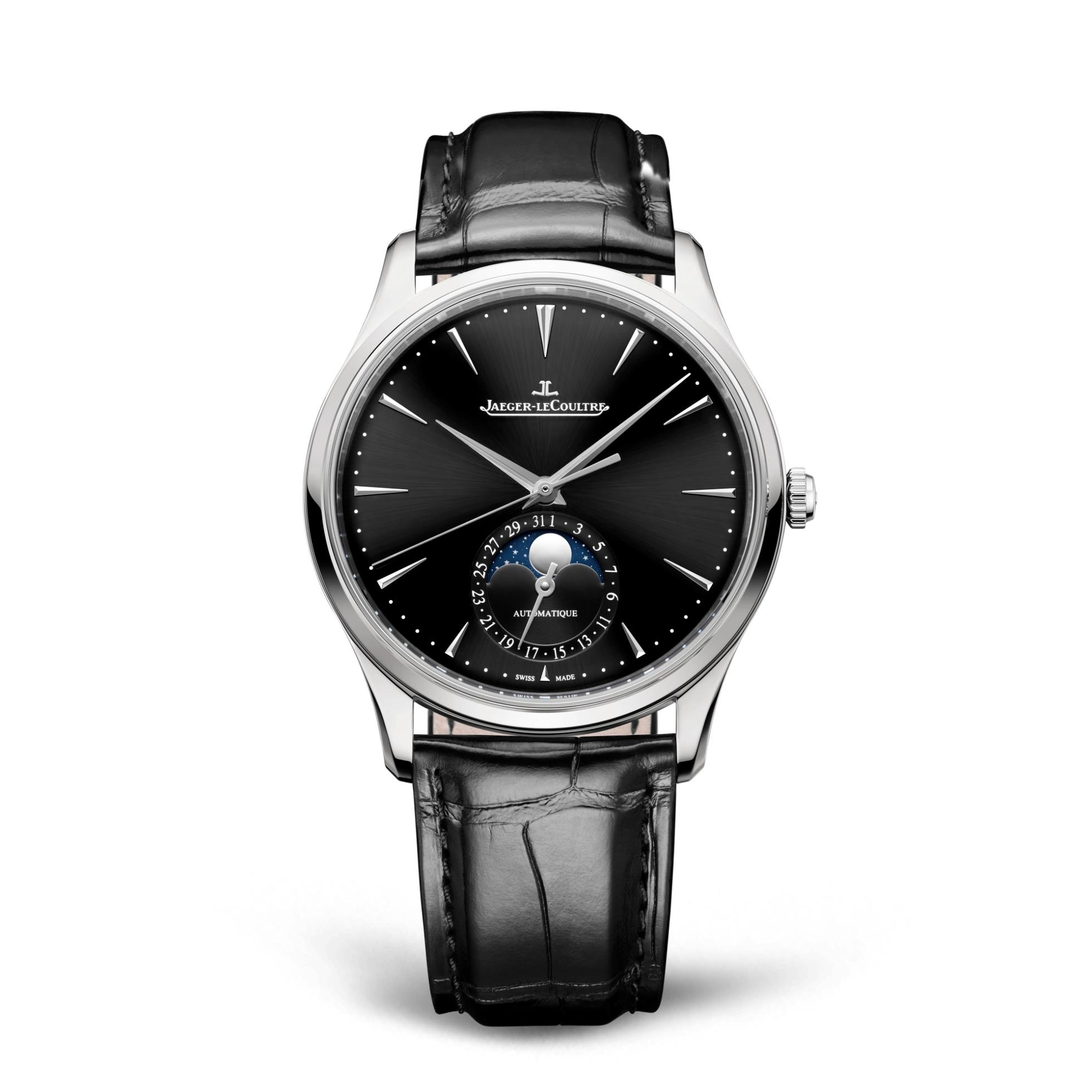 Jaeger-LeCoultre Q1368471 : Master Ultra Thin Moon Stainless Steel / Black / Alligator