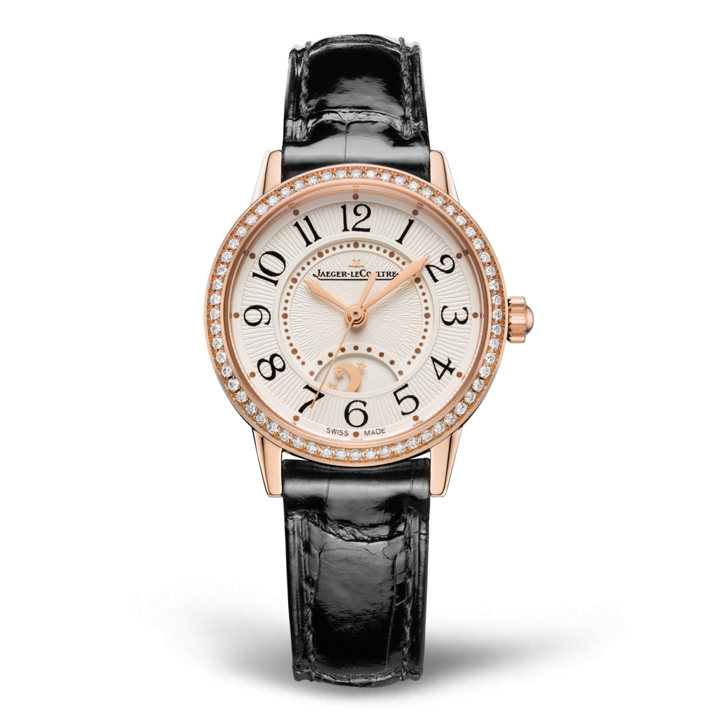 Jaeger-LeCoultre Q3462430 : Rendez-Vous Night & Day Small Pink Gold - Diamond / Silver / Alligator