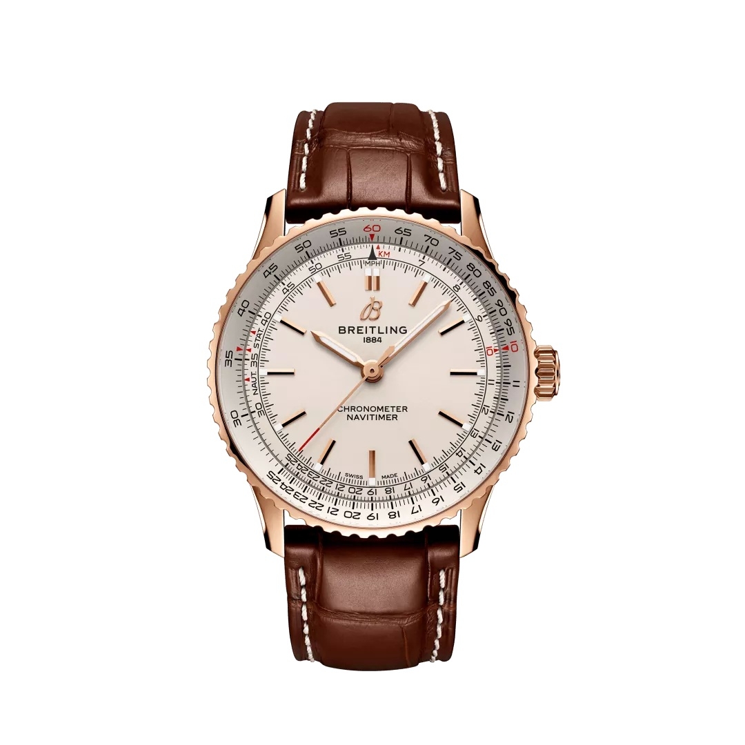 Breitling R17329F41G1P1 : Navitimer Automatic 41 Automatic Red Gold / Silver