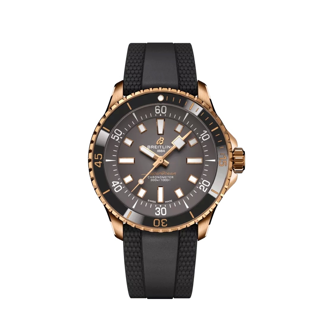 Breitling R173751A1G1S1 : SuperOcean Automatic 42 Red Gold / Grey / Oomiya