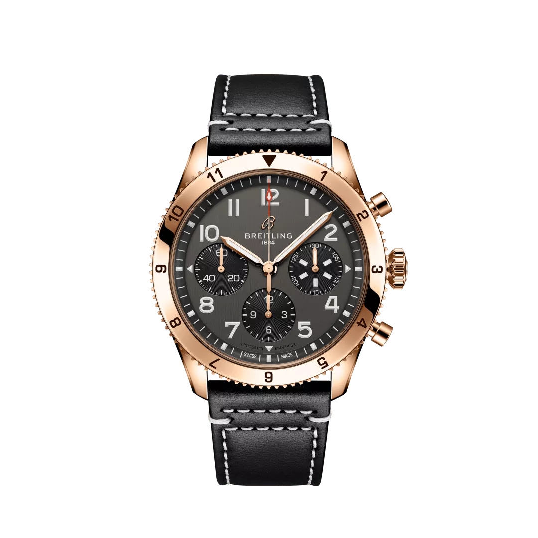 Breitling R233801A1B1X1 : Classic AVI Chronograph P-51 Mustang Red Gold