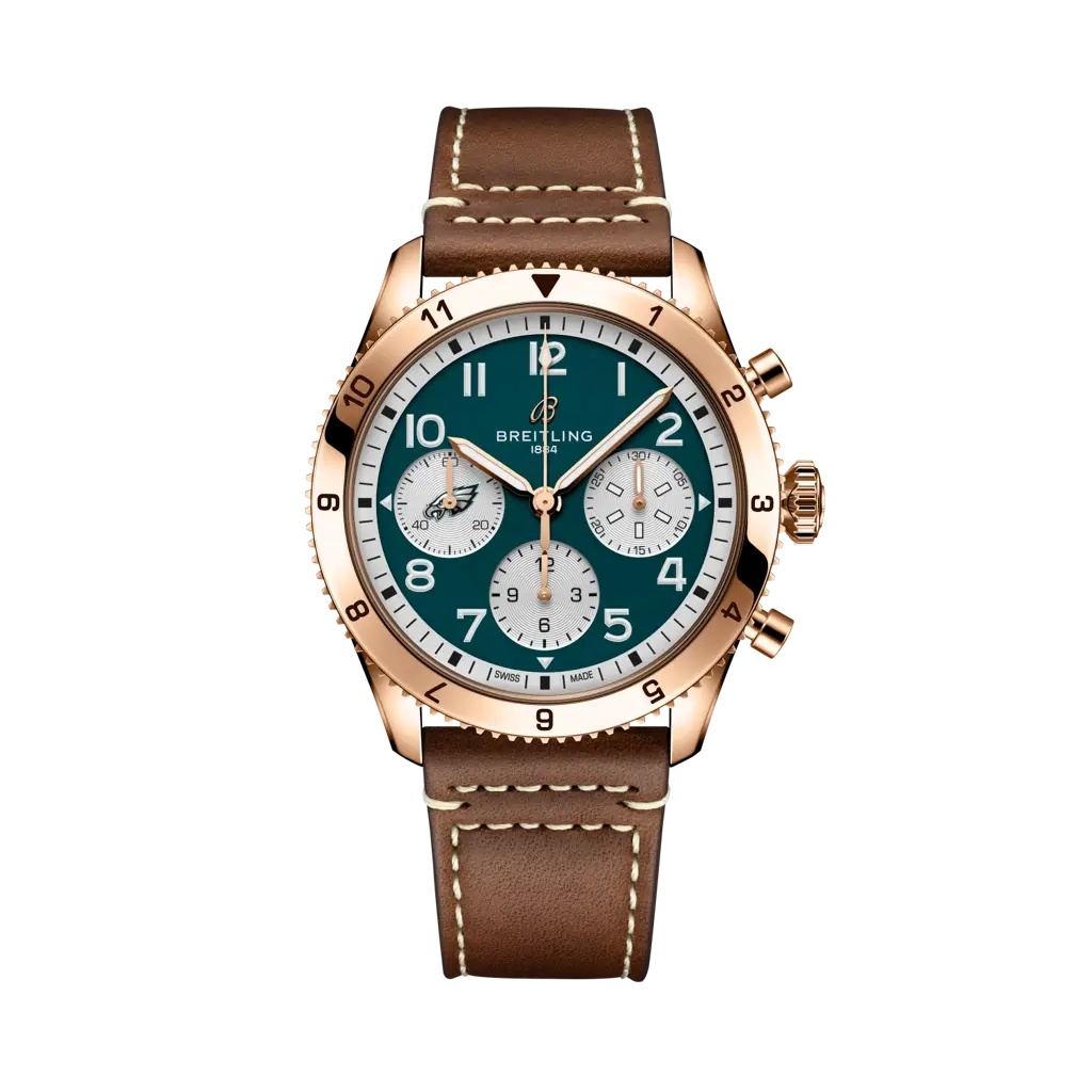 Breitling R233802A1L1X1 : Classic AVI Chronograph 42 Super Bowl LIX Philadelphia Eagles Limited Edition