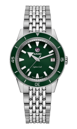 Rado R32500323 : HyperChrome Captain Cook 37 Green / Bracelet