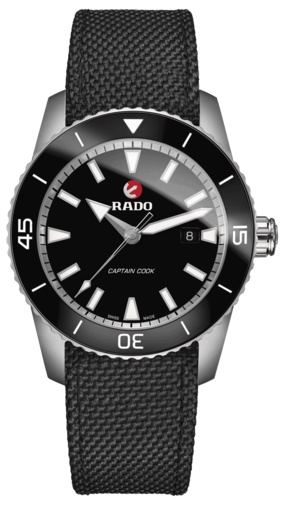 Rado R32501156 : HyperChrome Captain Cook 45 Titanium / Black / Textile
