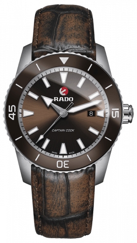 Rado R32501305 : HyperChrome Captain Cook 45 Titanium / Green / Alligator