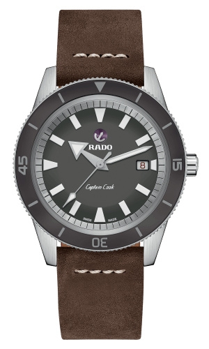Rado R32505015 : HyperChrome Captain Cook 42 Stainless Steel / Grey / Calf