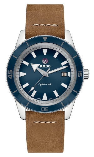 Rado R32505205 : HyperChrome Captain Cook 42 Stainless Steel / Blue / Calf