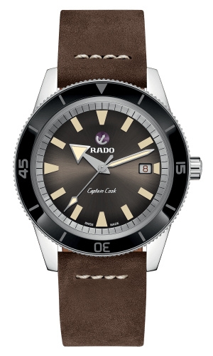 Rado R32505305 : HyperChrome Captain Cook 42 Stainless Steel / Brown / Calf