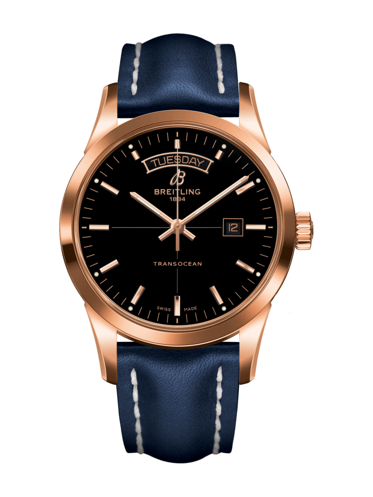 Breitling R4531012/BB70/112X/R20D.1 : Transocean Day & Date Red Gold / Black / Calf / Folding