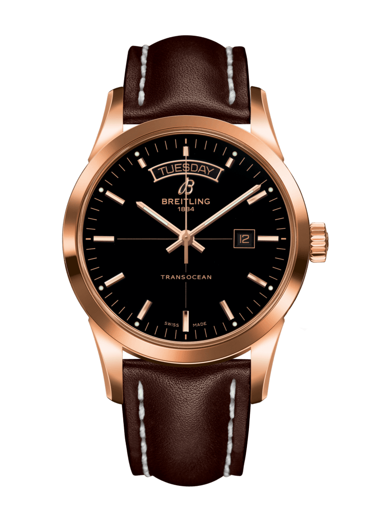 Breitling R4531012/BB70/438X/R20D.1 : Transocean Day & Date Red Gold / Black / Calf / Folding