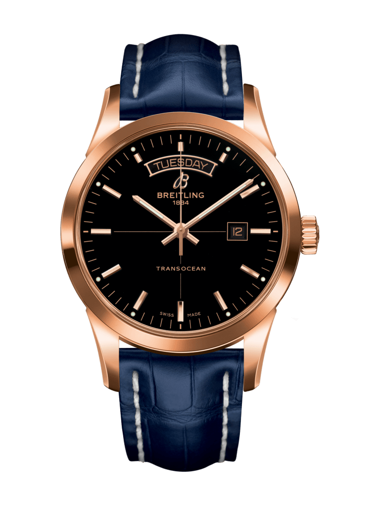 Breitling R4531012/BB70/731P/R20BA.1 : Transocean Day & Date Red Gold / Black / Croco / Pin