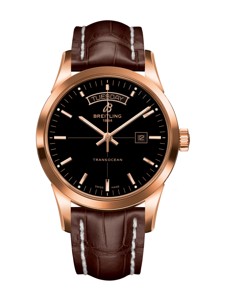 Breitling R4531012/BB70/740P/R20D.1 : Transocean Day & Date Red Gold / Black / Croco / Folding