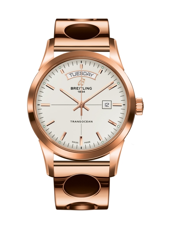 Breitling R4531012/G752/220R : Transocean Day & Date Red Gold / Silver / Racer