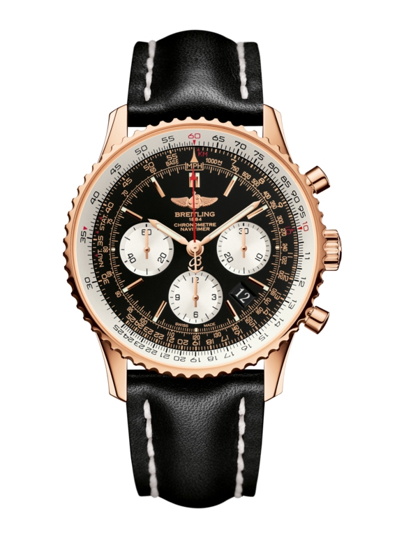 Breitling RB012012/BA49/435X/R20BA.1 : Navitimer 01 43 Red Gold / Black / Calf / Pin