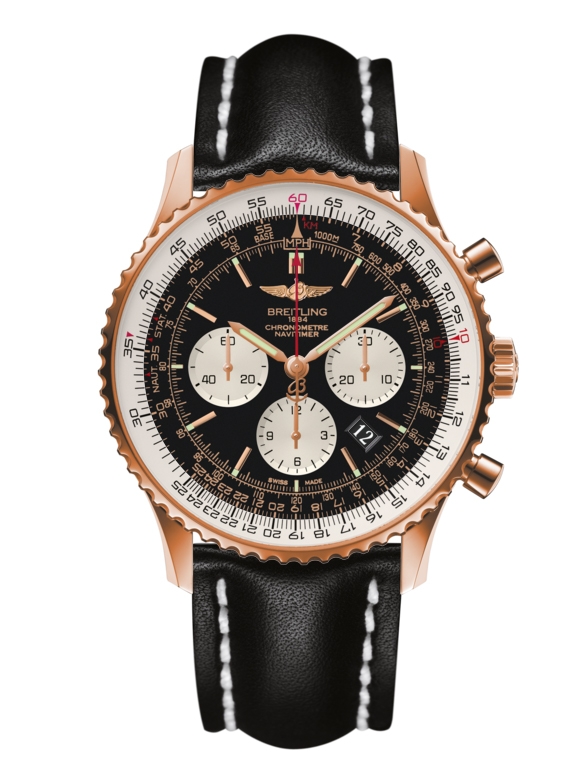 Breitling RB012721.BD10.441X : Navitimer 01 46 Red Gold / Black / Calf