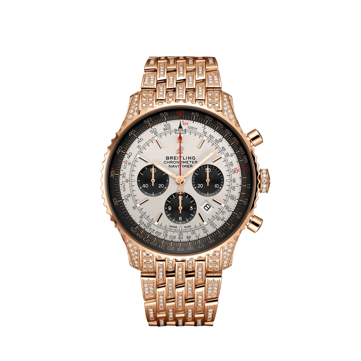 Breitling RB0127721G1T1 : Navitimer 01 46 Red Gold / Diamondworks