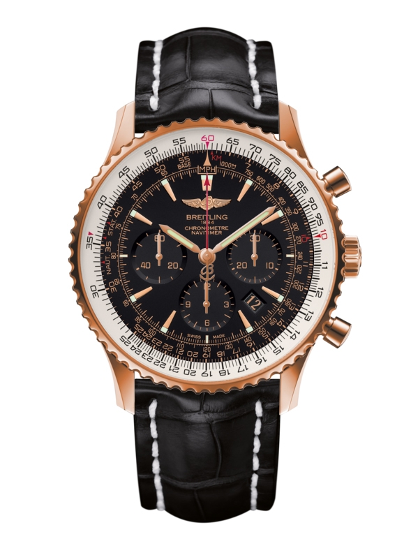 Breitling RB0127E6/BF16/760P/R20BA.1 : Navitimer 01 46 Red Gold / Black / Croco / Pin