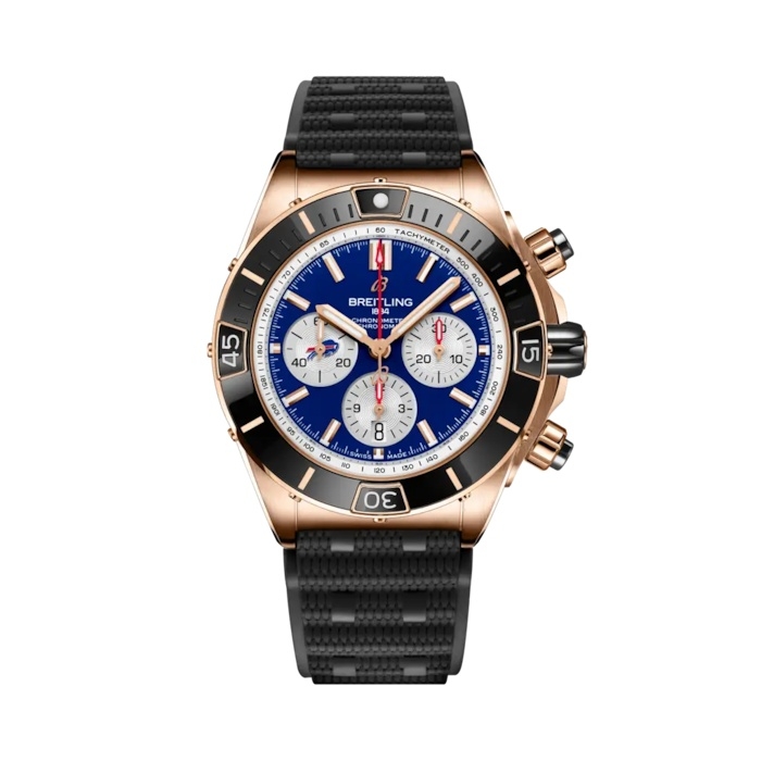 Breitling RB01366A1C3S1 : Super Chronomat B01 Chronograph 44 NFL Buffalo Bills Edition