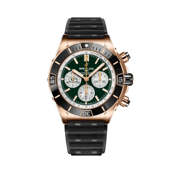 Breitling RB01366A1L1S1 : Super Chronomat B01 Chronograph 44 NFL Green Bay Packers