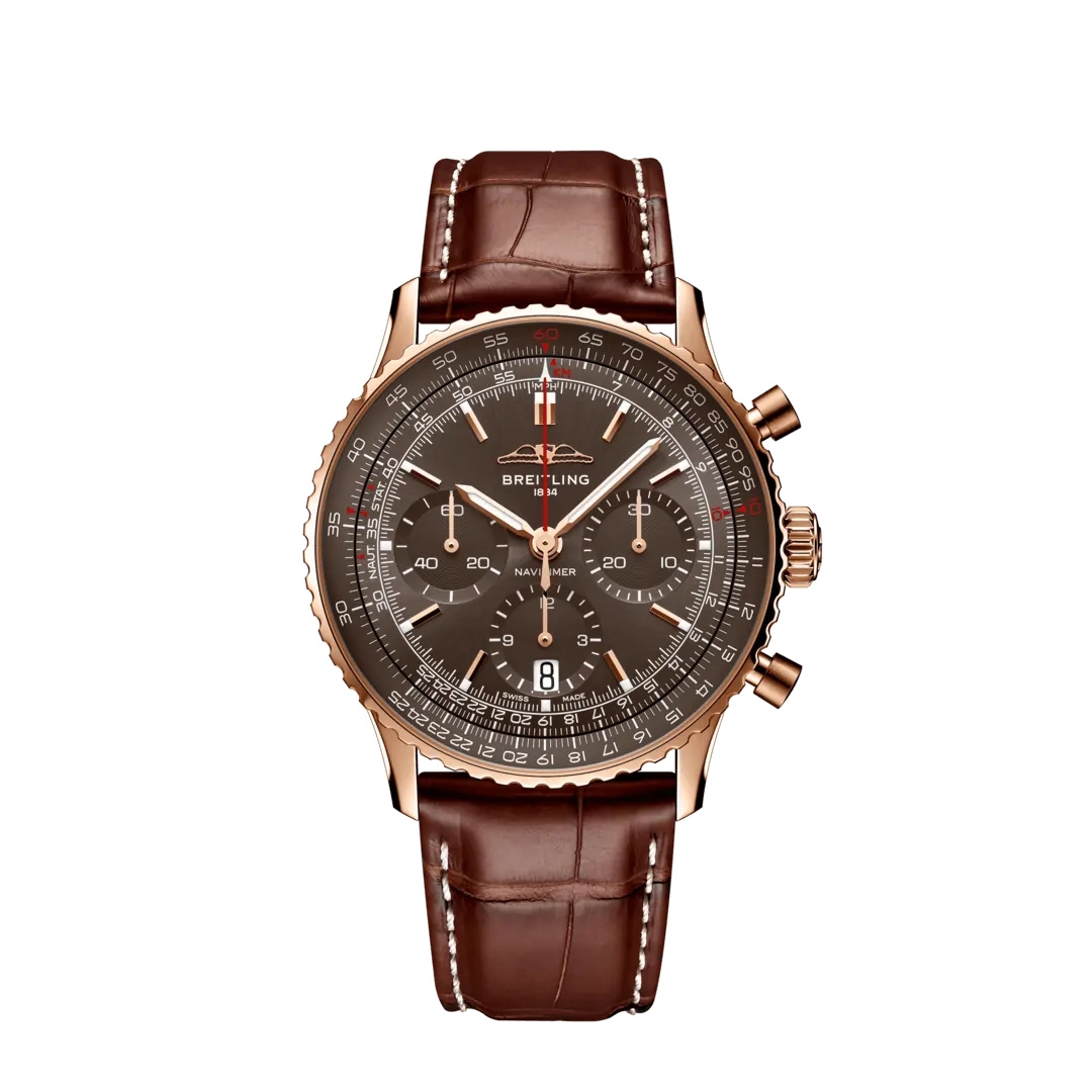 Breitling RB01391A1Q1P1 : Navitimer B01 Chronograph 41 Red Gold / Japan