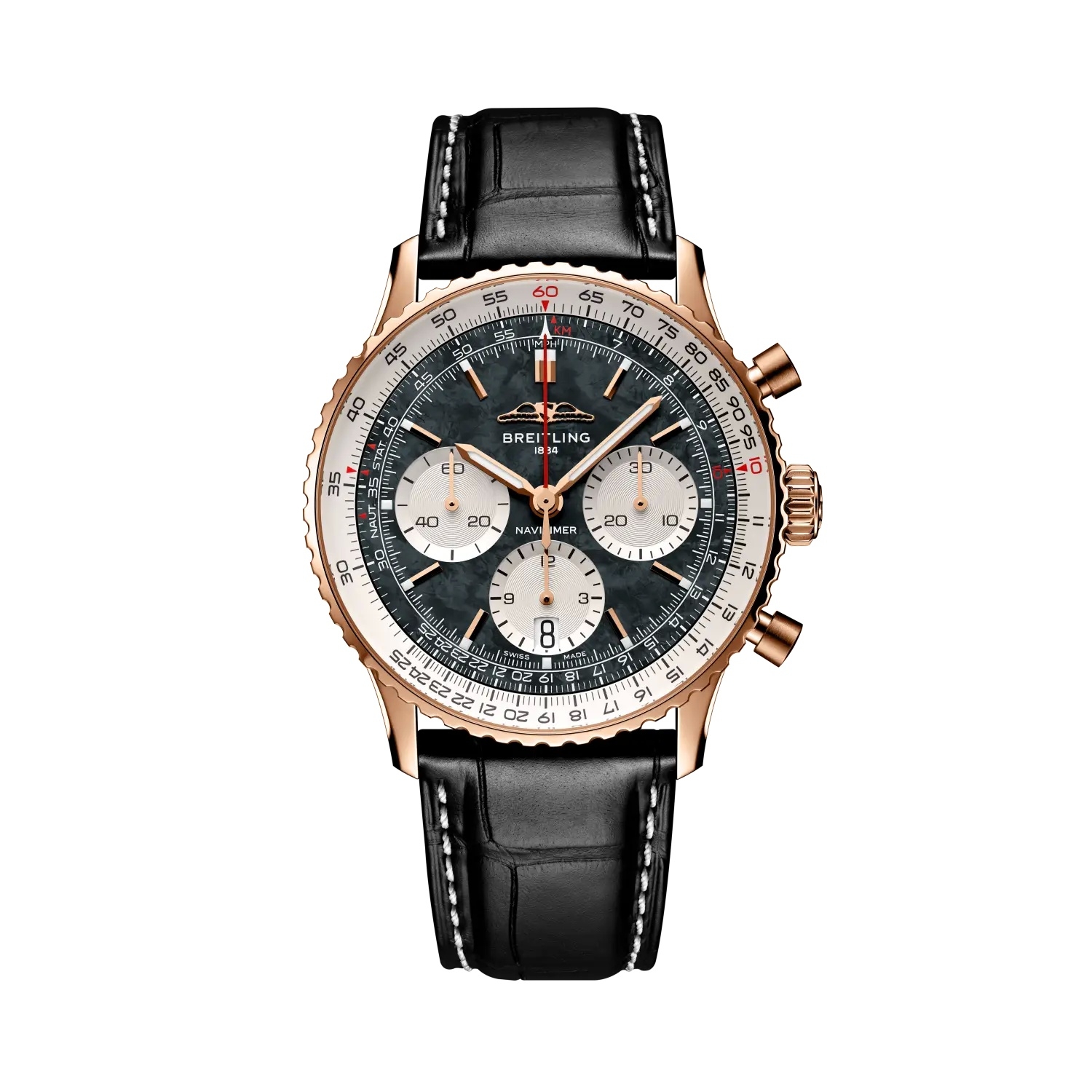 Breitling RB01395A1B1P1 : Navitimer B01 Chronograph 41 Red Gold / Black MOP / Japan