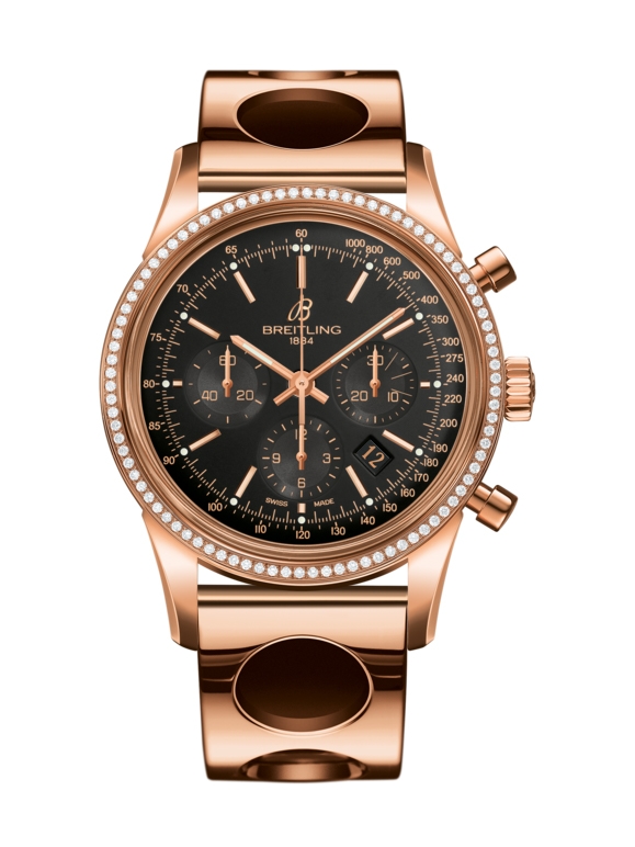 Breitling RB015253.BB16.220R : Transocean Chronograph Red Gold / Diamond / Black / Air Racer