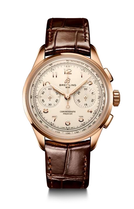 Breitling RB0930371G1P1 : Premier Heritage B09 Chronograph 40 Red Gold / Silver