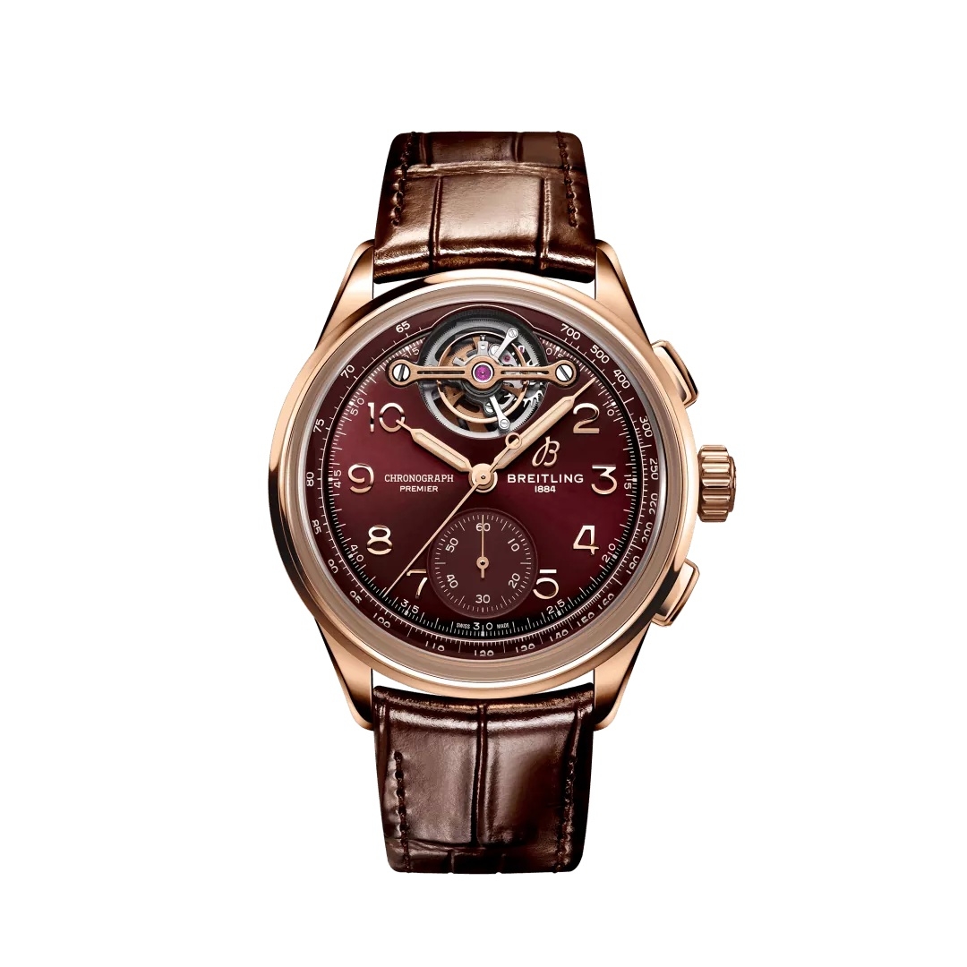Breitling RB21202A1K1P1 : Premier Heritage B21 Chronograph Tourbillon Red Gold / Red / Japan