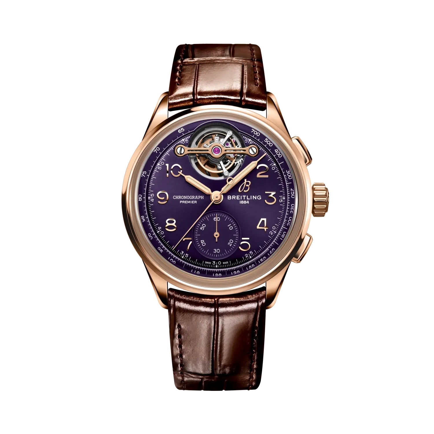 Breitling RB21203A1Q1P1 : Premier Heritage B21 Chronograph Tourbillon Red Gold / Blue / Japan