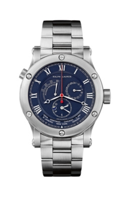 Ralph Lauren RLR0210000 : Sporting 45mm World Time Steel / Blue / Bracelet