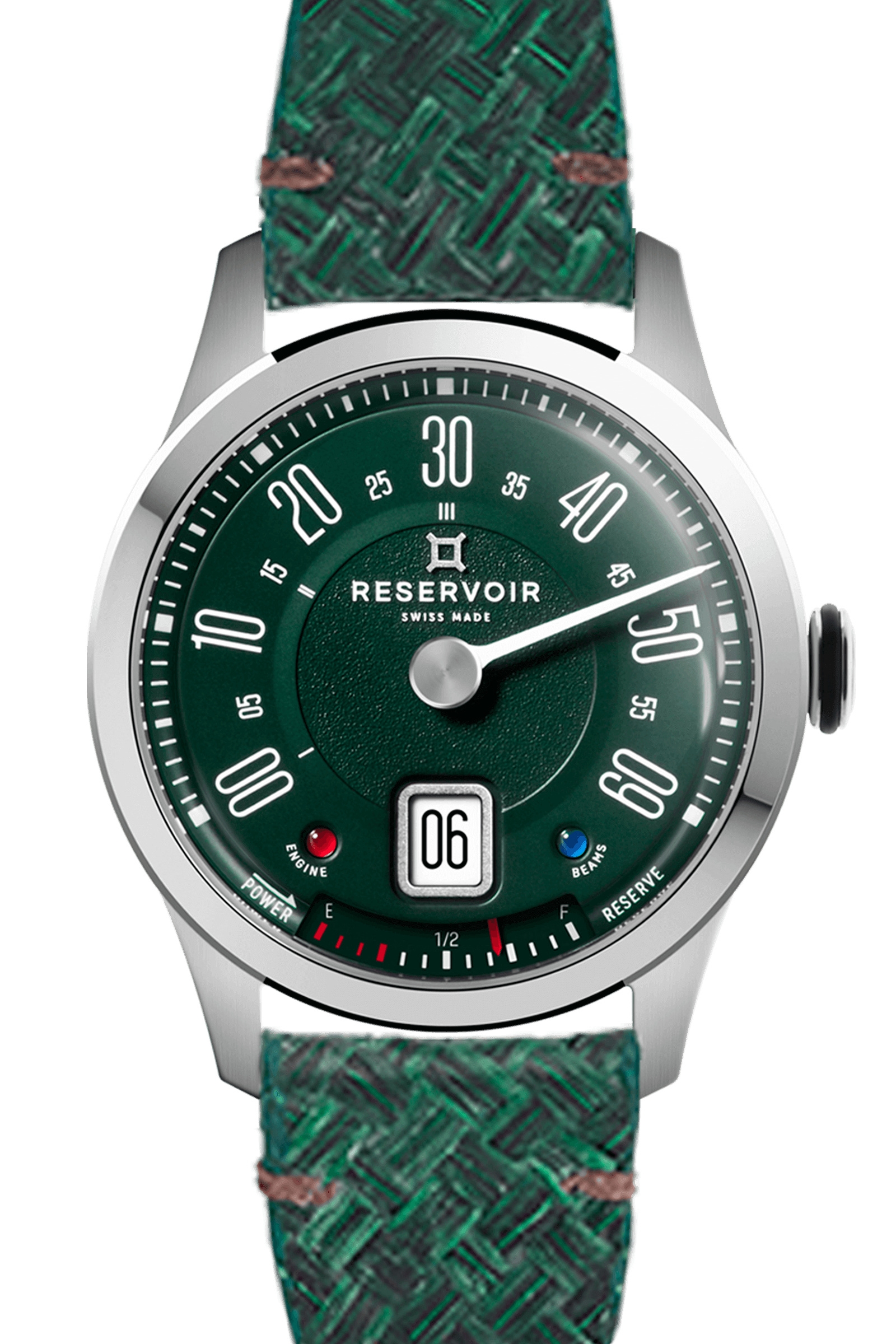 Reservoir RSV01.LB/130-62s_BPL02 : Longbridge British Racing Stainless Steel / Green