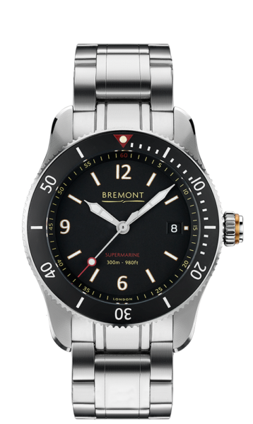 Bremont S300/BK/BR : Supermarine S300 Stainless Steel / Black / Bracelet