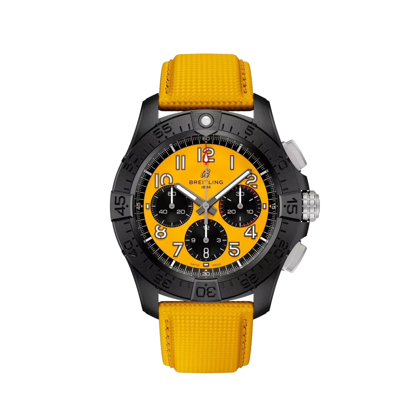 Breitling SB0147101I1X1 : Avenger B01 Chronograph 44 Night Mission / Yellow / Strap