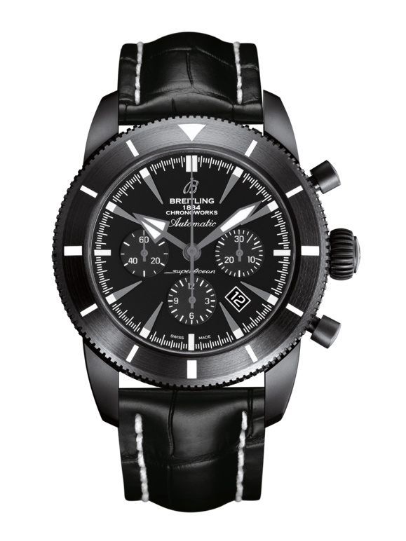 Breitling SB0161E4.BE91.760P : Superocean Heritage 46 Chronoworks Ceramic / Black / Croco