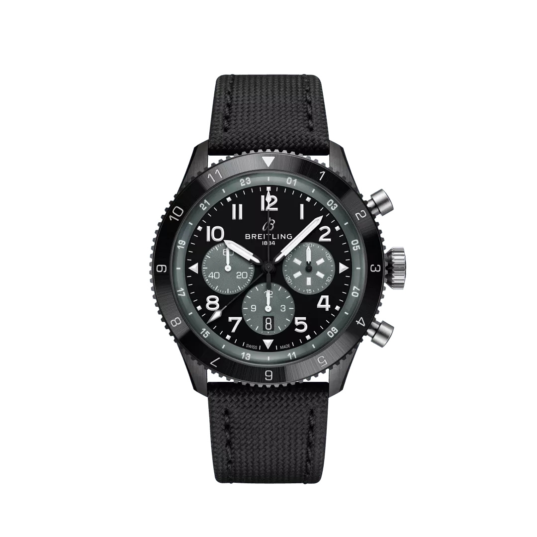 Breitling SB04451A1B1X1 : Super AVI B04 Chronograph GMT 46 Mosquito Night Figher