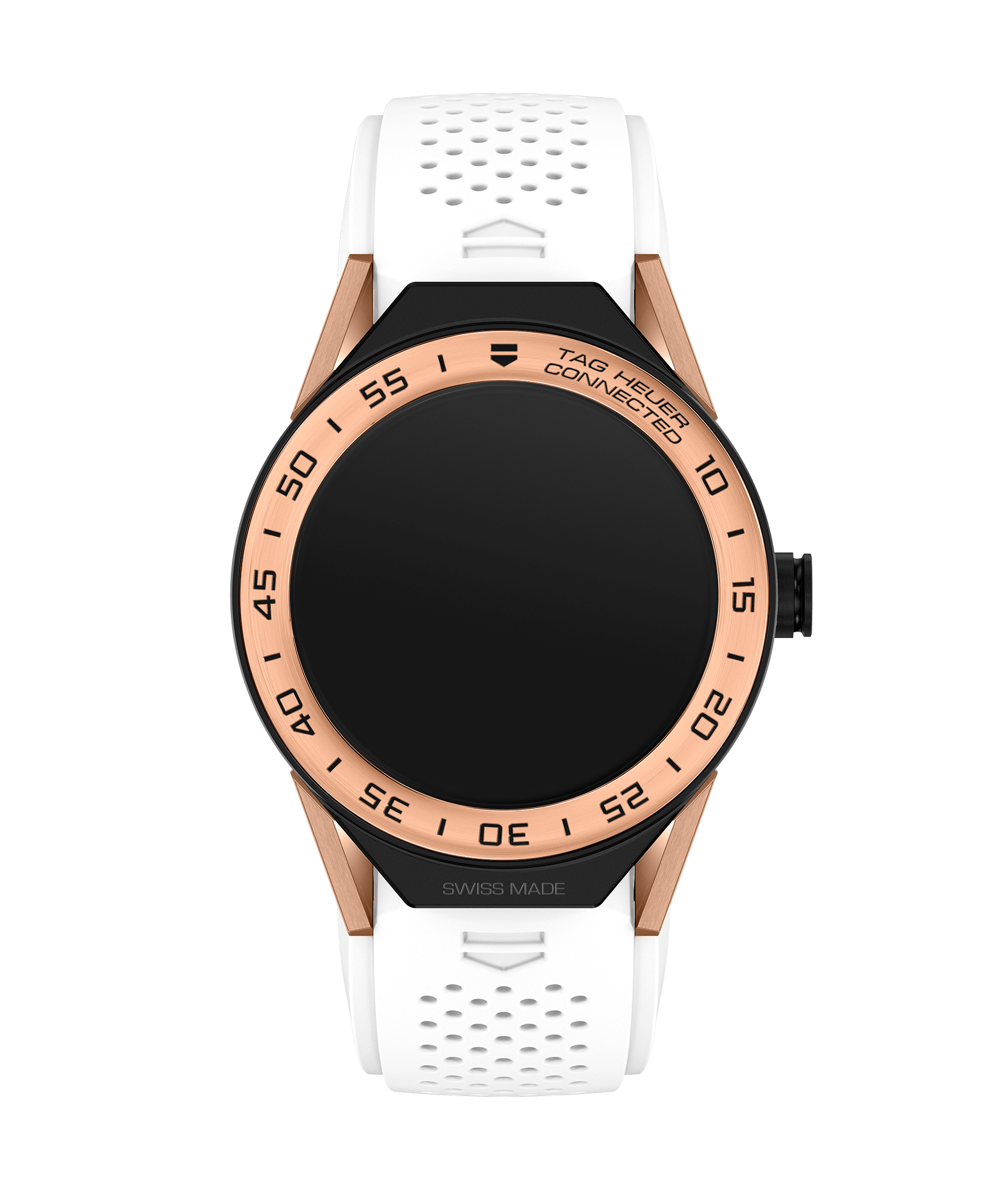 TAG Heuer SBF8A5000.32FT6103 : Carrera Connected Modular 45 Black Titanium / Rose Gold / White Rubber