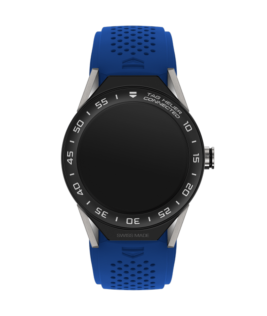 TAG Heuer SBF8A8001.11FT6118 : Carrera Connected Modular 45 Titanium / Ceramic / Electric Blue Rubber