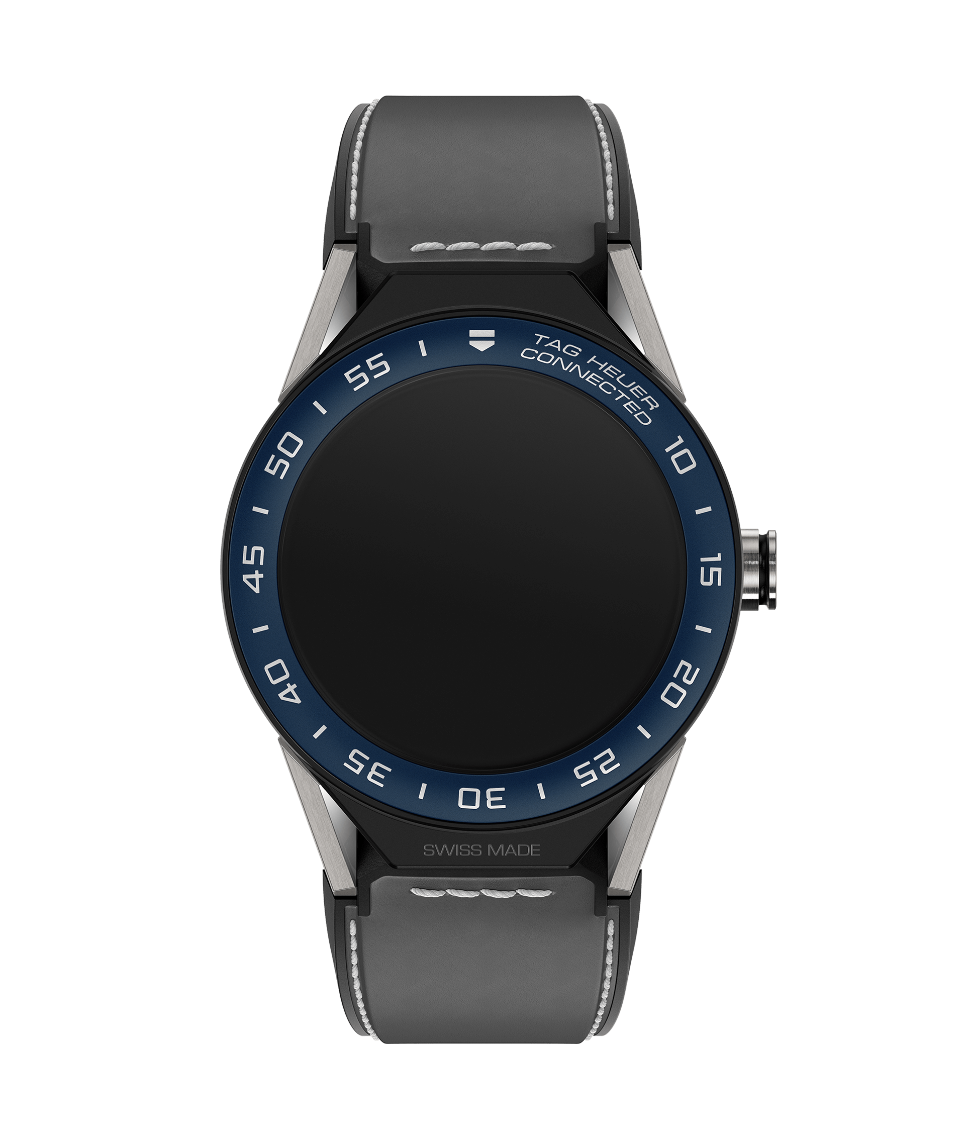 TAG Heuer SBF8A8012.11FT6104 : Carrera Connected Modular 45 Titanium / Blue Ceramic / Grey Calf
