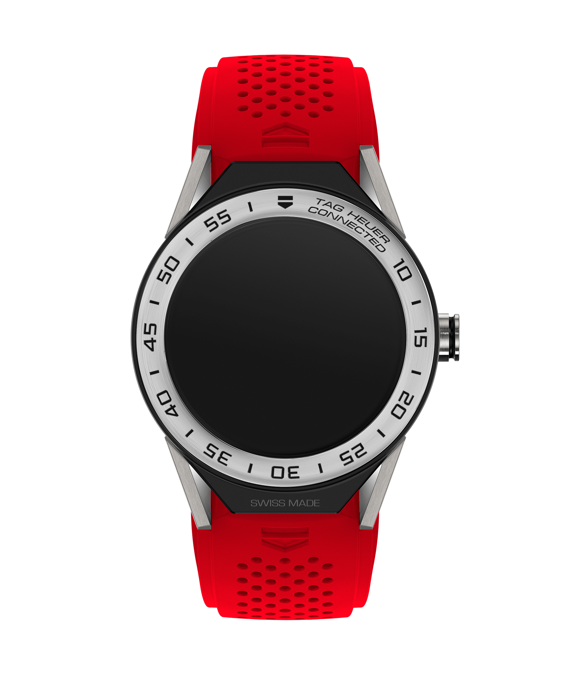 TAG Heuer SBF8A8014.11FT6080 : Carrera Connected Modular 45 Titanium / Stainless Steel / Red Rubber