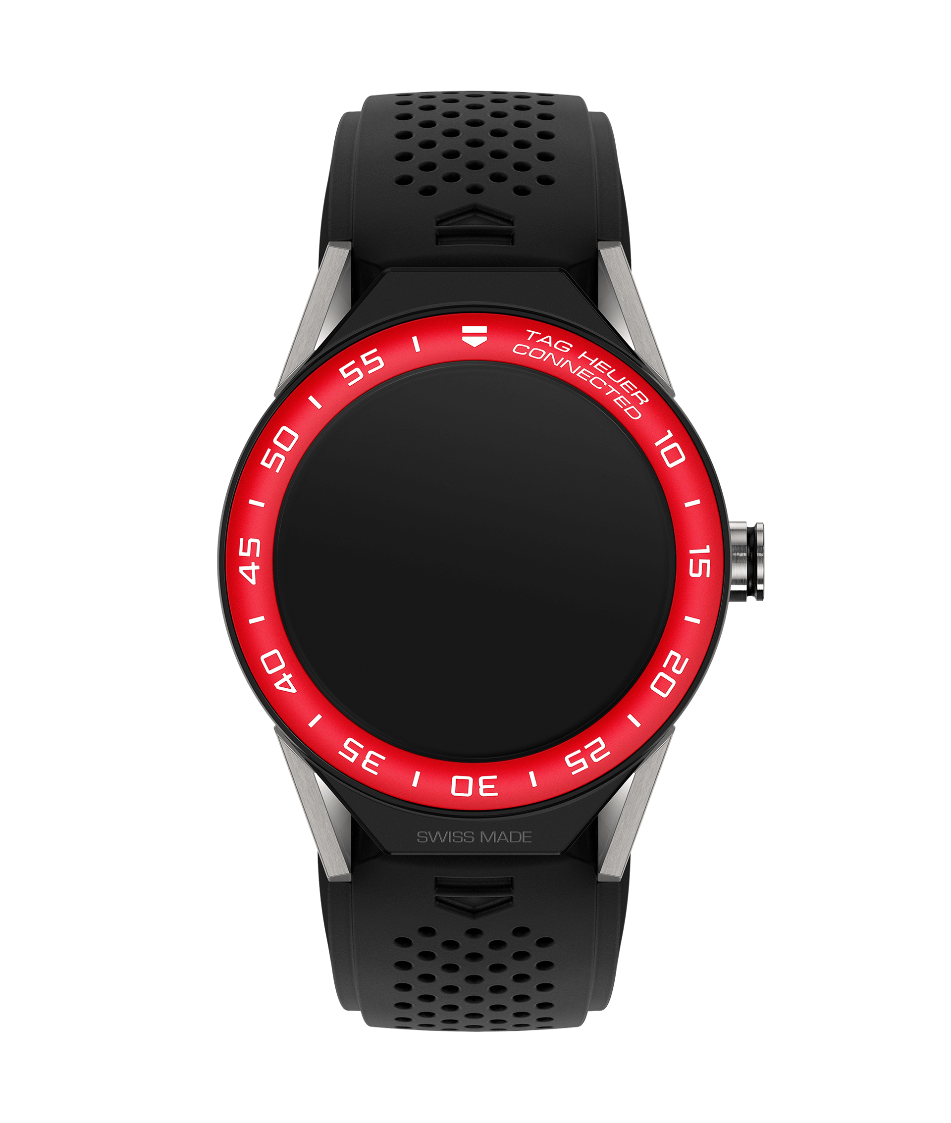 TAG Heuer SBF8A8015.11FT6076 : Carrera Connected Modular 45 Titanium / Red Aluminum / Black Rubber