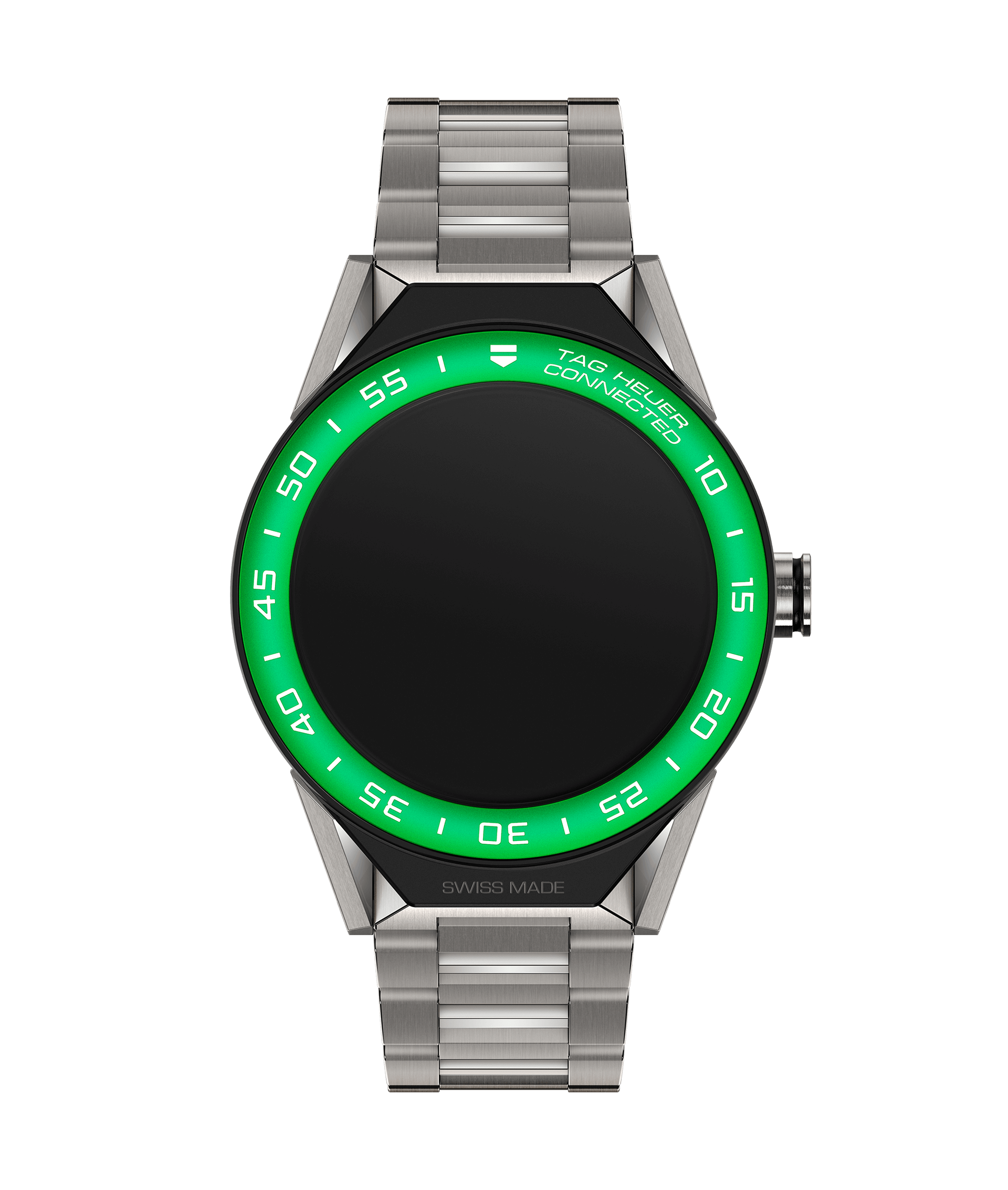 TAG Heuer SBF8A8018.10BF0608 : Carrera Connected Modular 45 Titanium / Green Aluminum / Bracelet