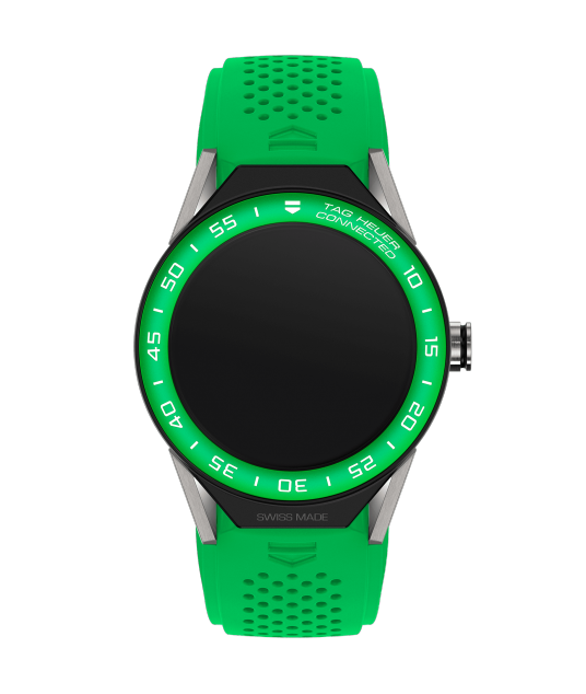 TAG Heuer SBF8A8018.11FT6083 : Carrera Connected Modular 45 Titanium / Green Aluminum / Green Rubber