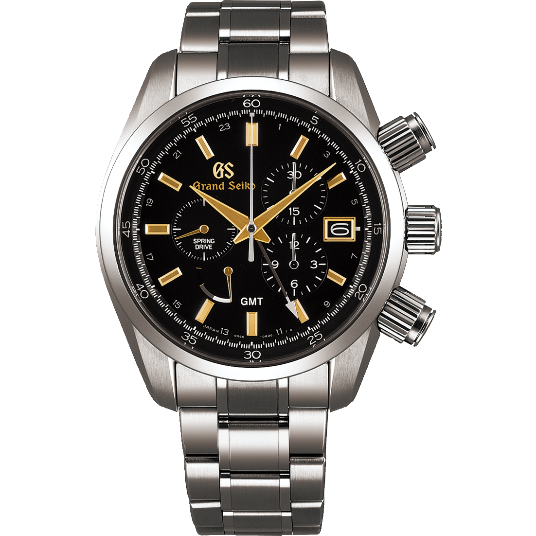 Grand Seiko SBGC205 : Spring Drive Chronograph Titanium / Black / Bracelet