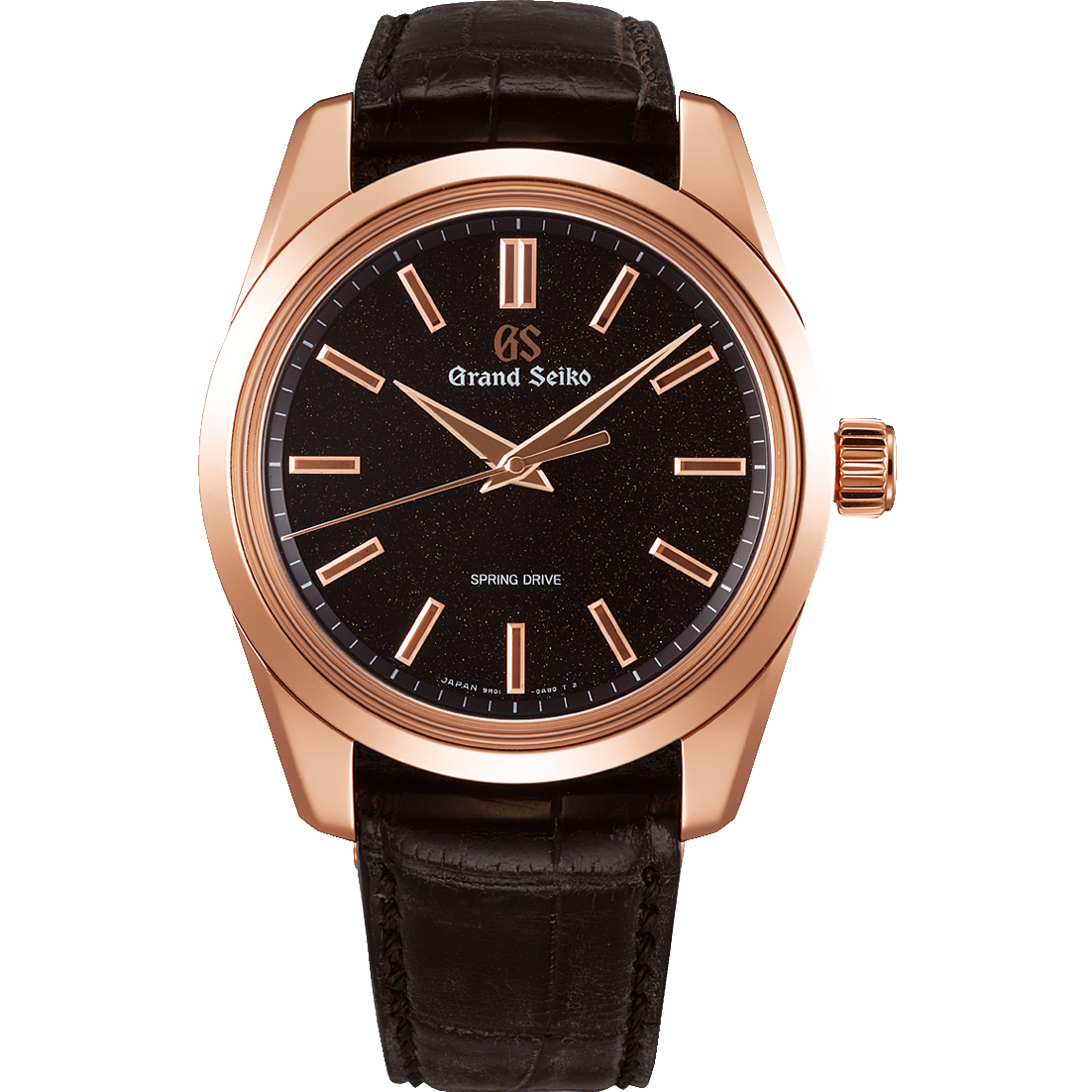 Grand Seiko SBGD202 : Spring Drive 8 Days Pink Gold / Black Stardust / Strap